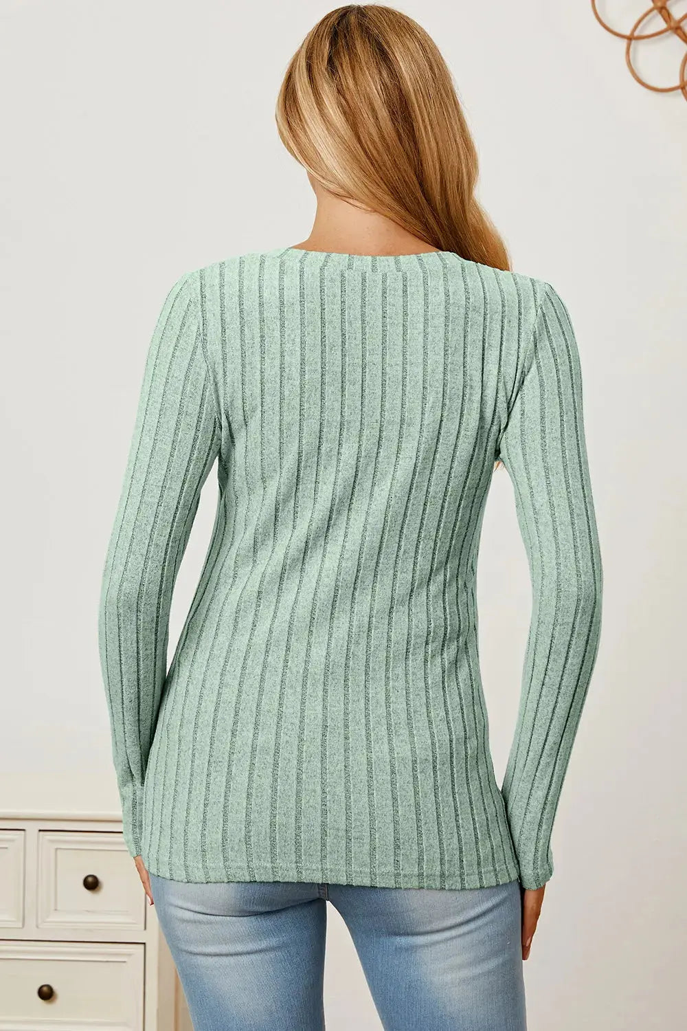 Celestial Comfort Ribbed Long Sleeve Tee