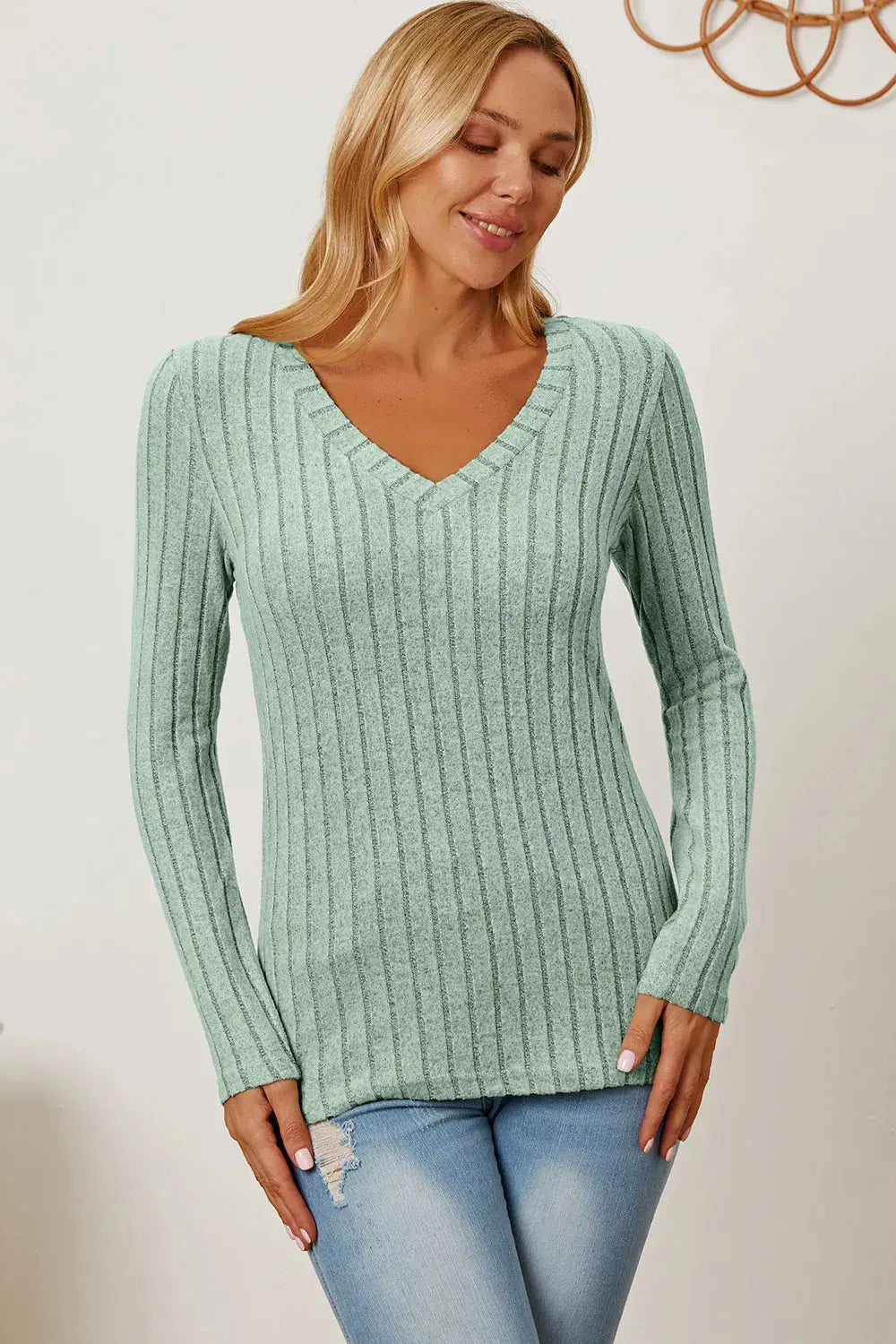 Celestial Comfort Ribbed Long Sleeve Tee