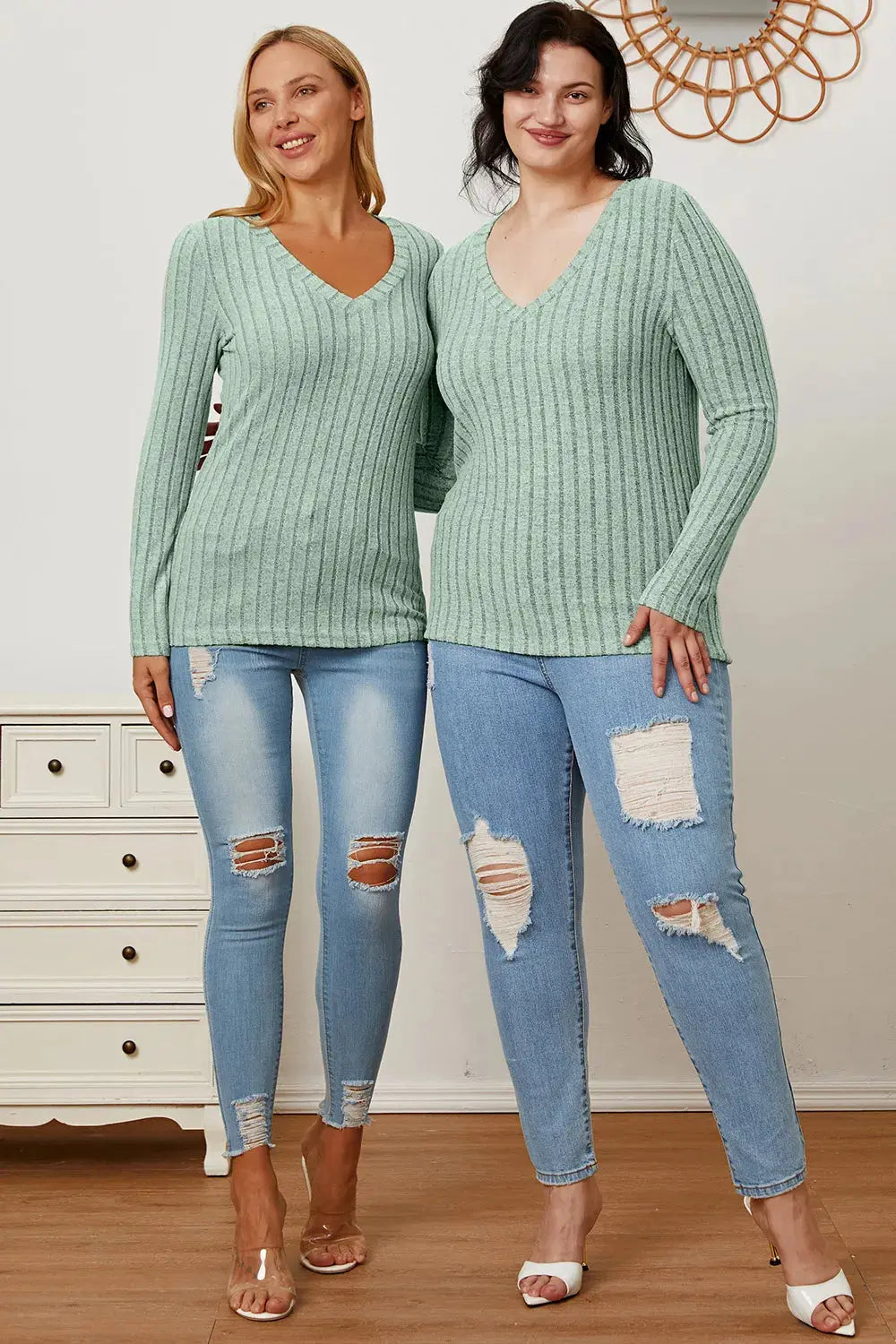 Celestial Comfort Ribbed Long Sleeve Tee