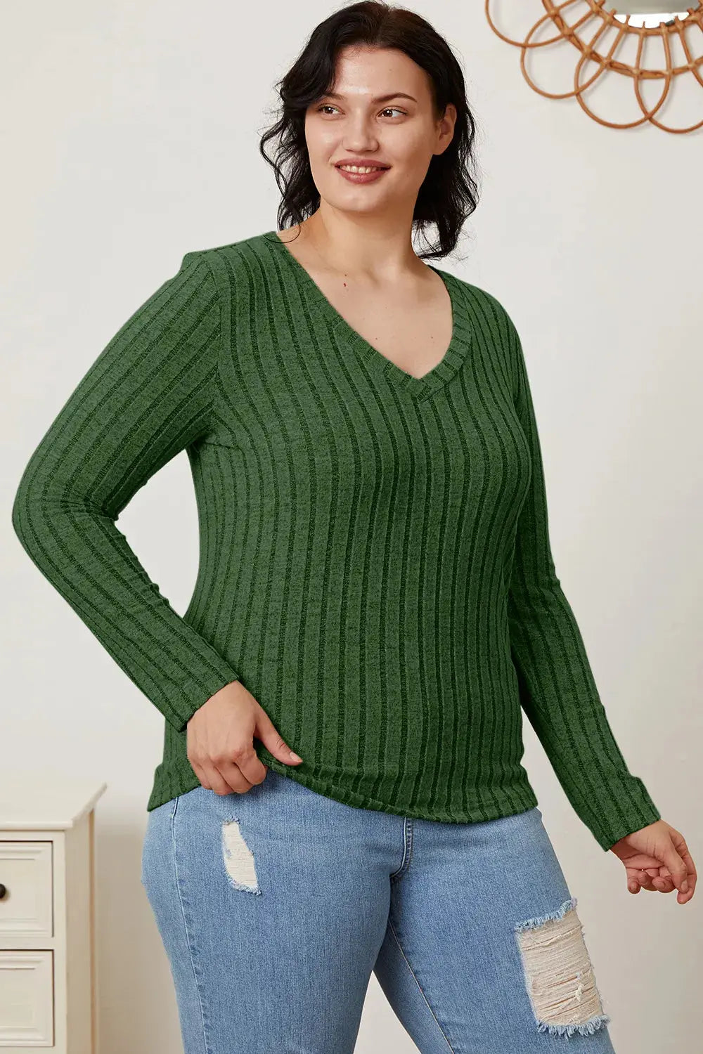 Celestial Comfort Ribbed Long Sleeve Tee