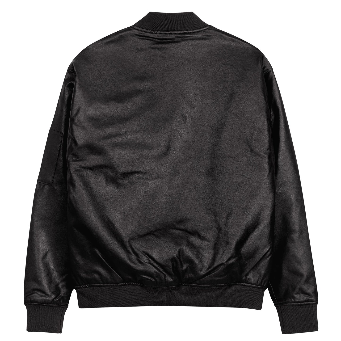 Ukrainian Vibe Tryzub Edition - Leather Bomber Jacket