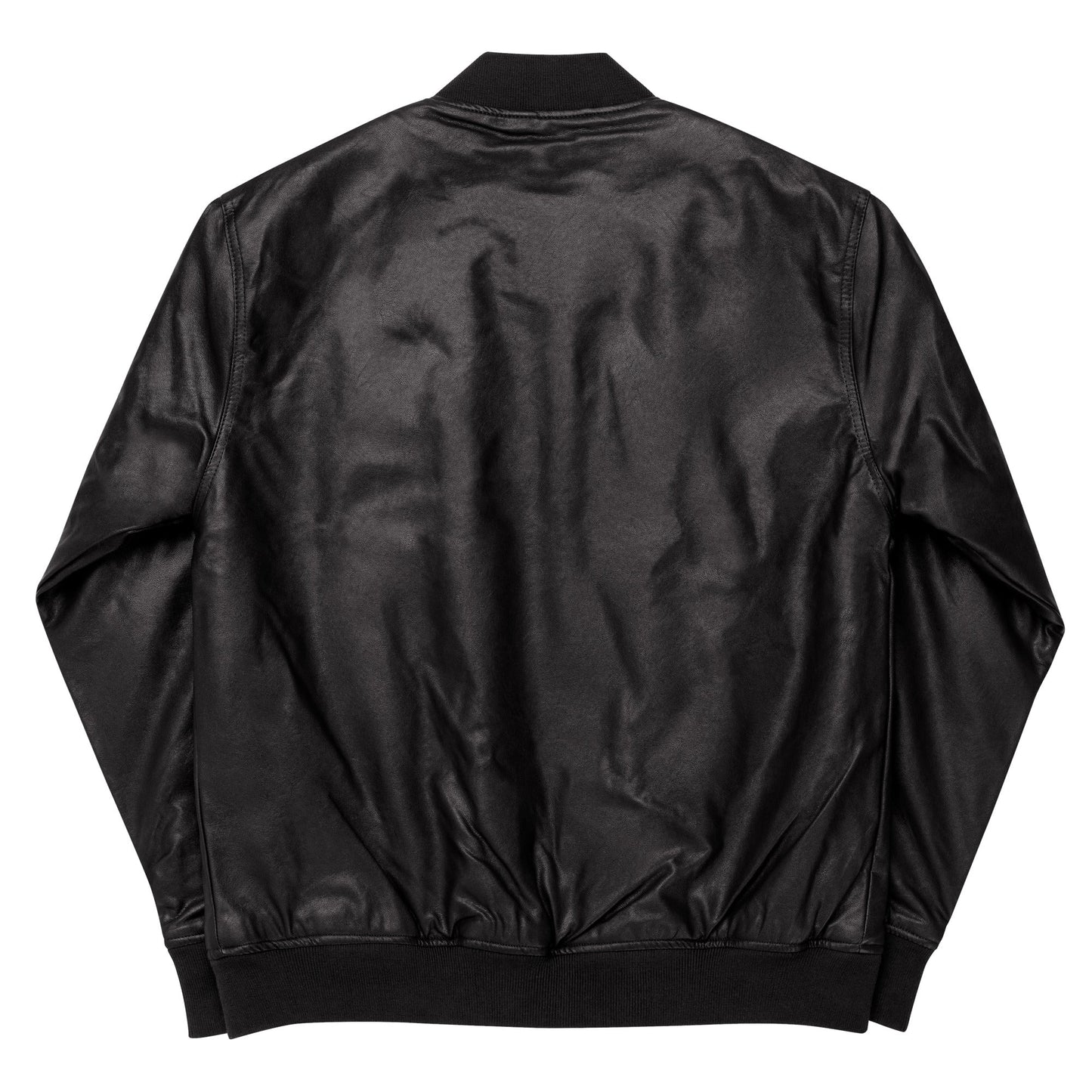 Ukrainian Vibe Tryzub Edition - Leather Bomber Jacket
