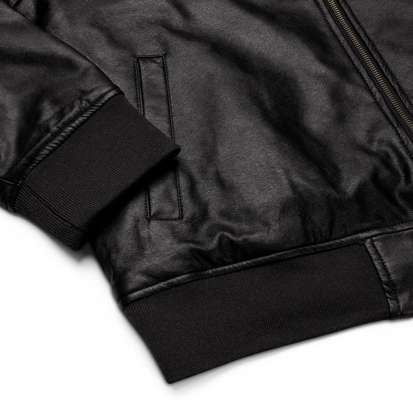 Ukrainian Vibe Tryzub Edition - Leather Bomber Jacket