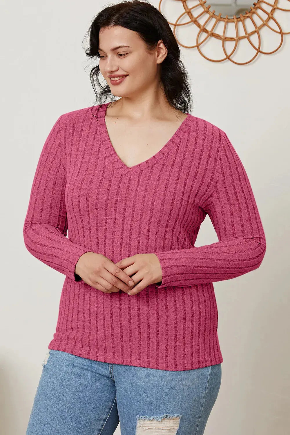 Celestial Comfort Ribbed Long Sleeve Tee