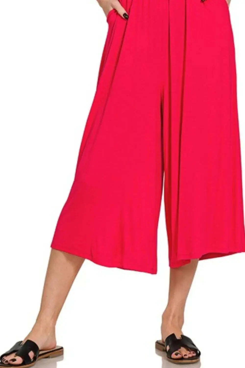 Zenana Strapless Ruched Tube Jumpsuit with Pockets – Red Culotte Style