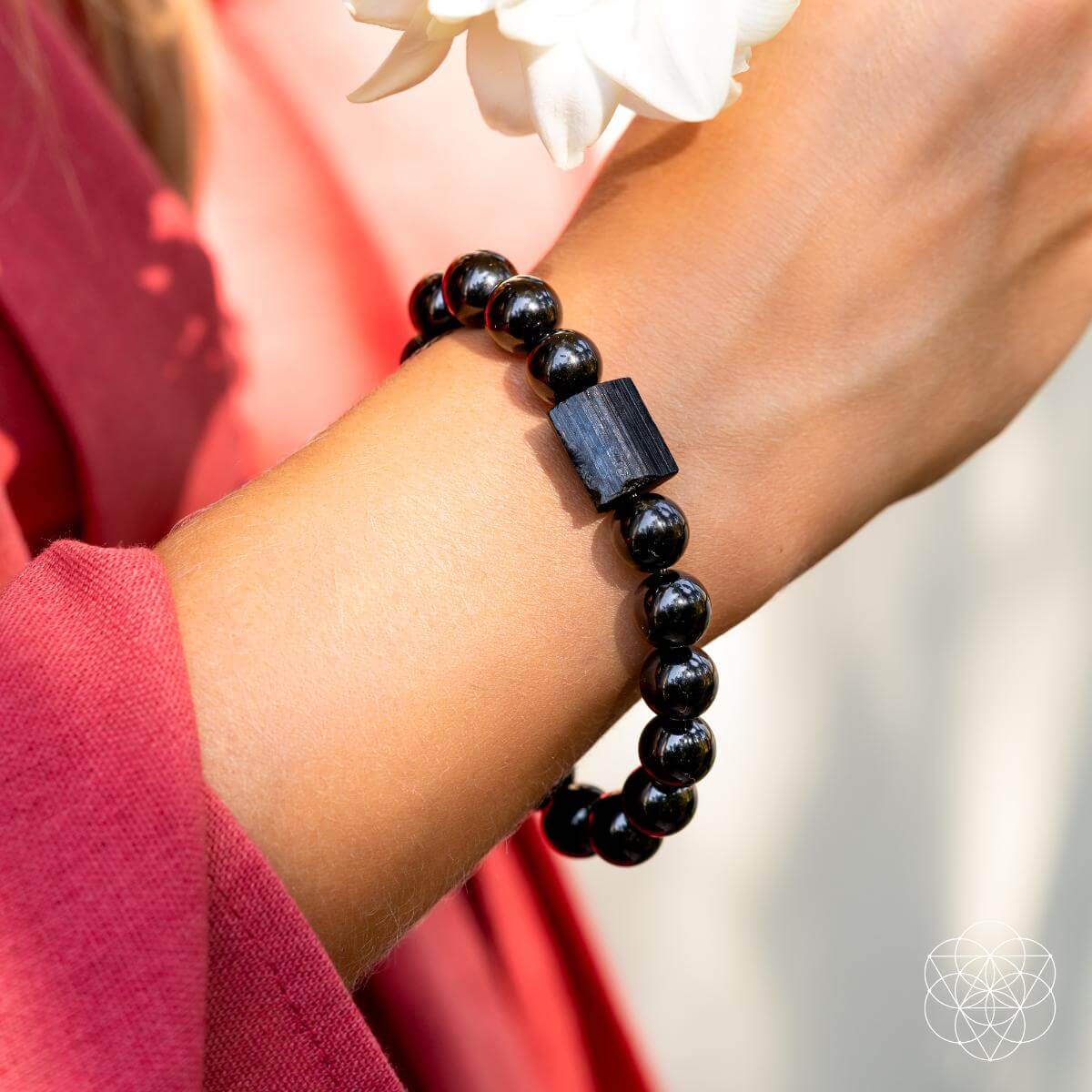 Stellar Strength Obsidian And Tourmaline Power Bracelet