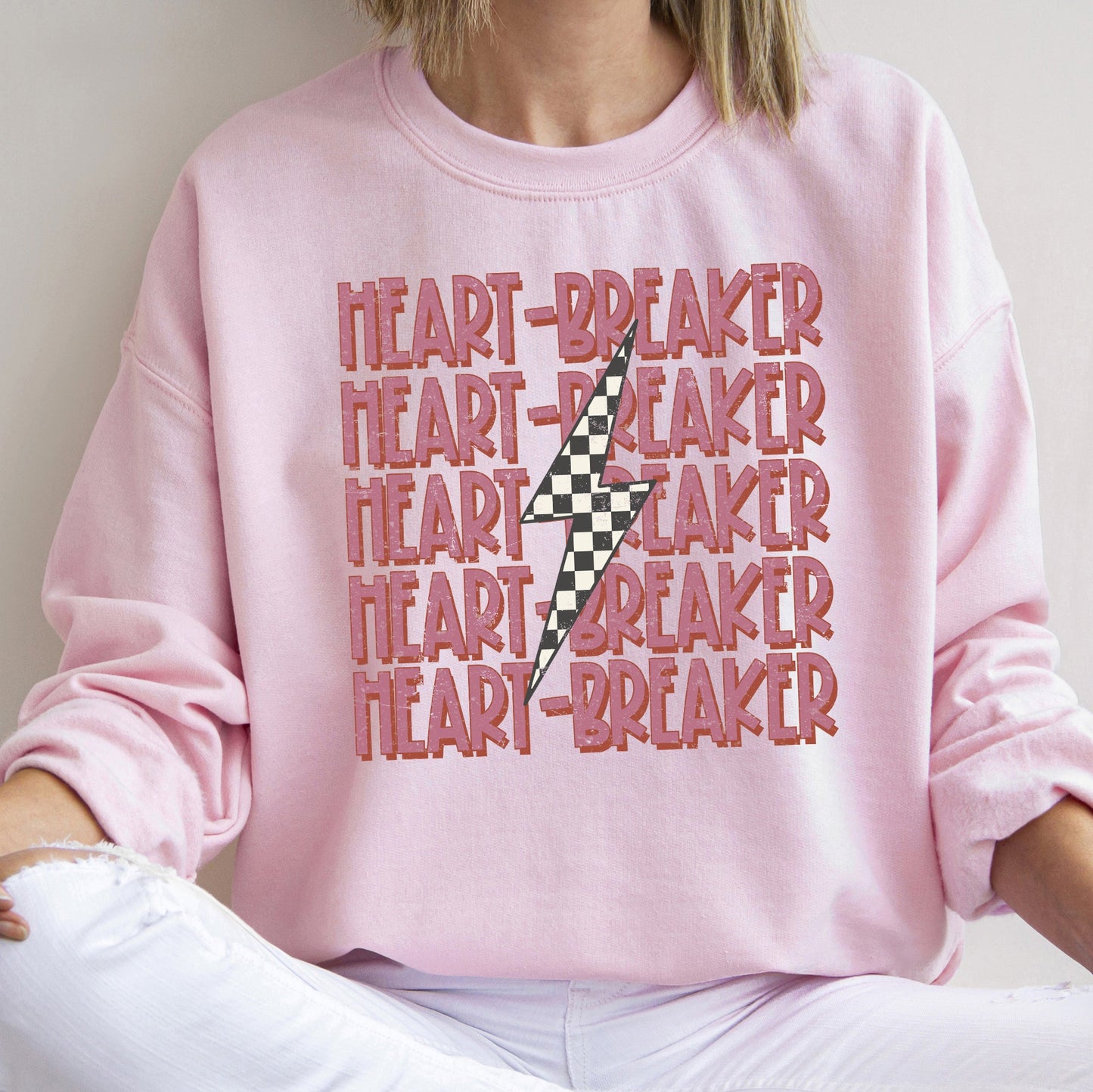 Heart Breaker, Retro, Bolt, Sweatshirt, Valentine's Day