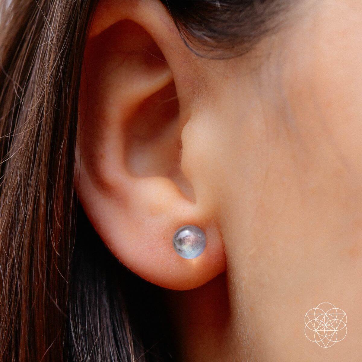 Lunar Labradorite Poise Earrings For Stellar Presence