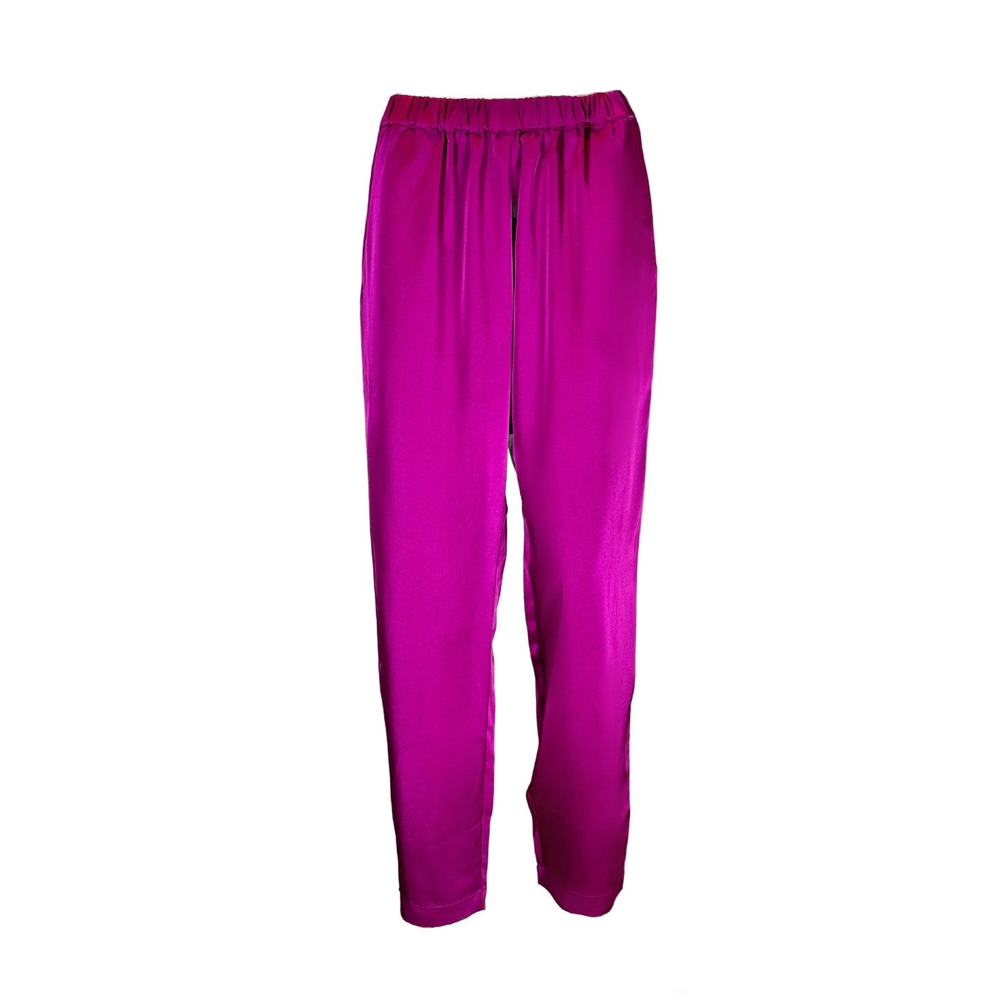 Straight Leg Pants with Pockets and Elastic Waist