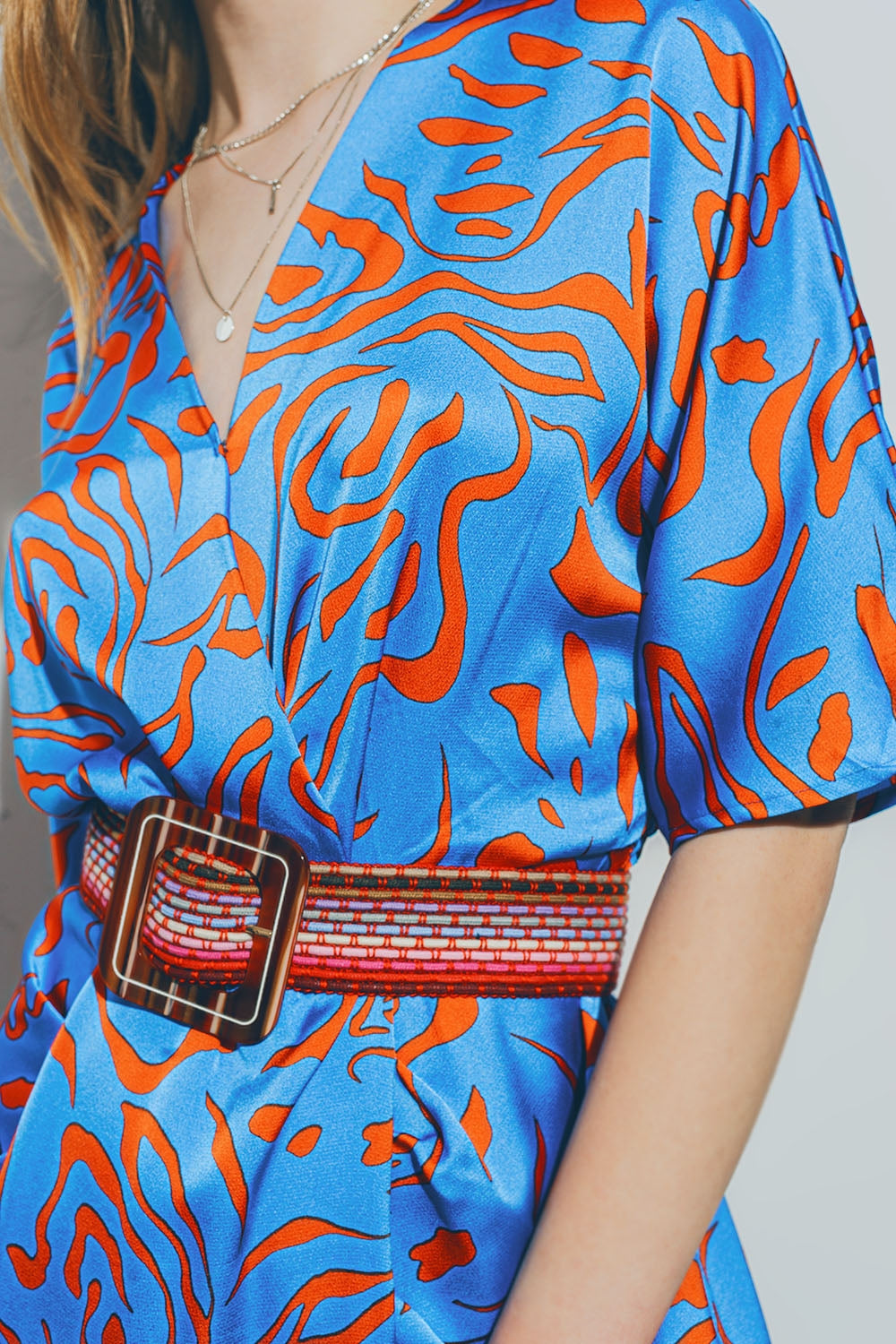 Auralyn Satin Wrap Dress