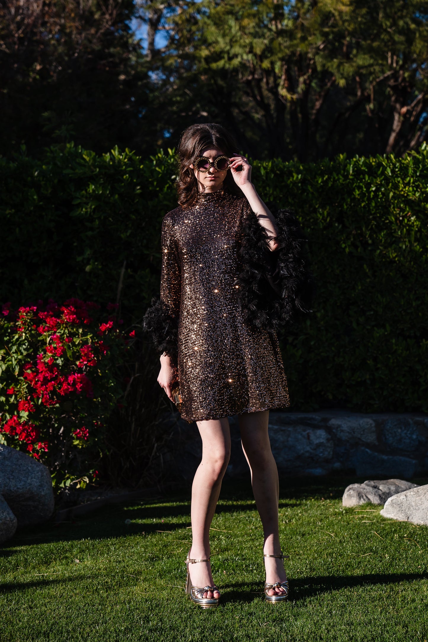 Time Warp Sequin Mod Mini in Copper Flash