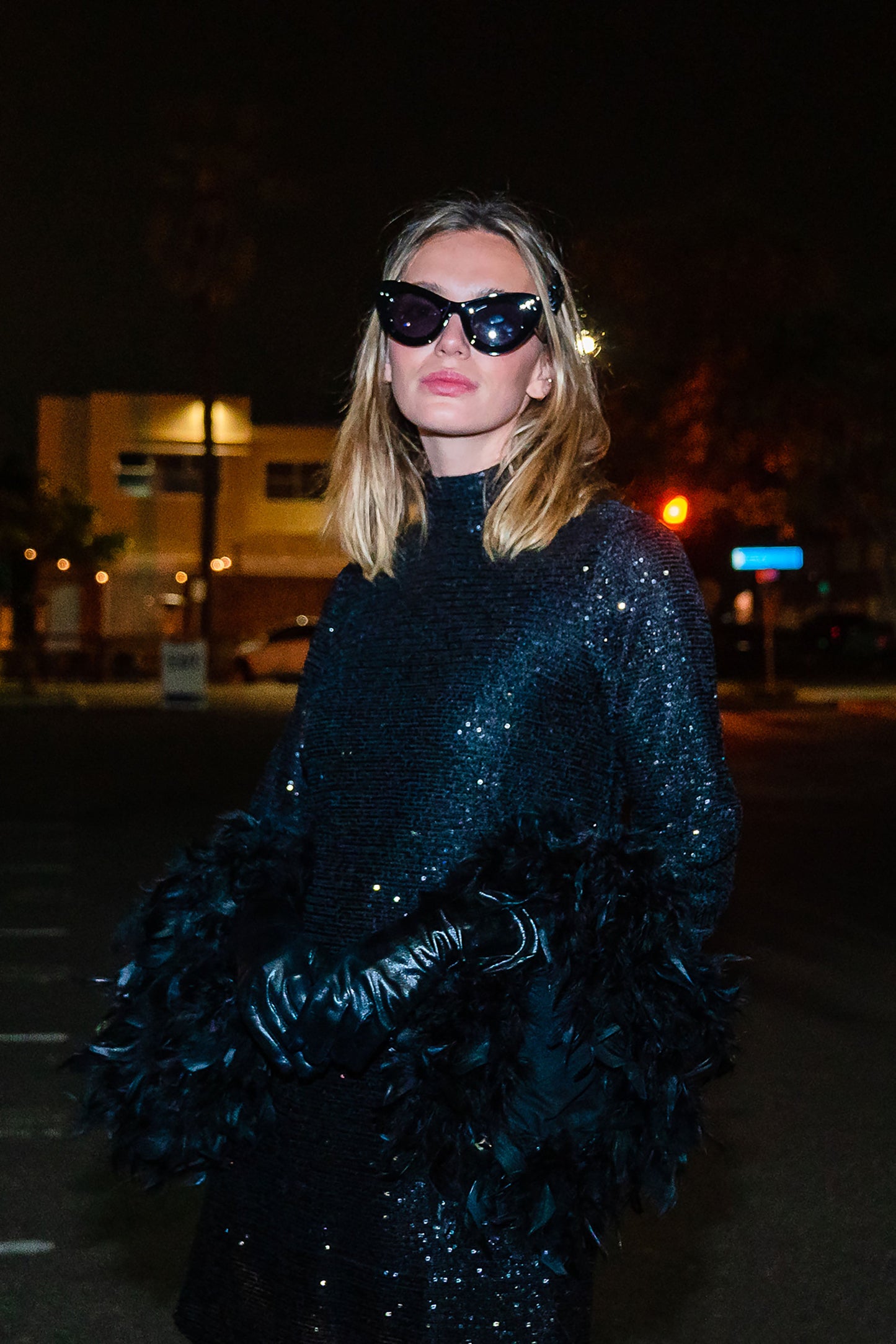 Time Warp Sequin Mod Mini in Frankie Black