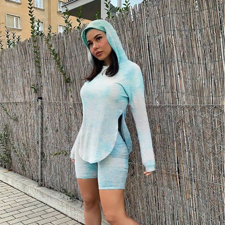 Women's Casual Fashion Hoodie Sports Two Piece Set