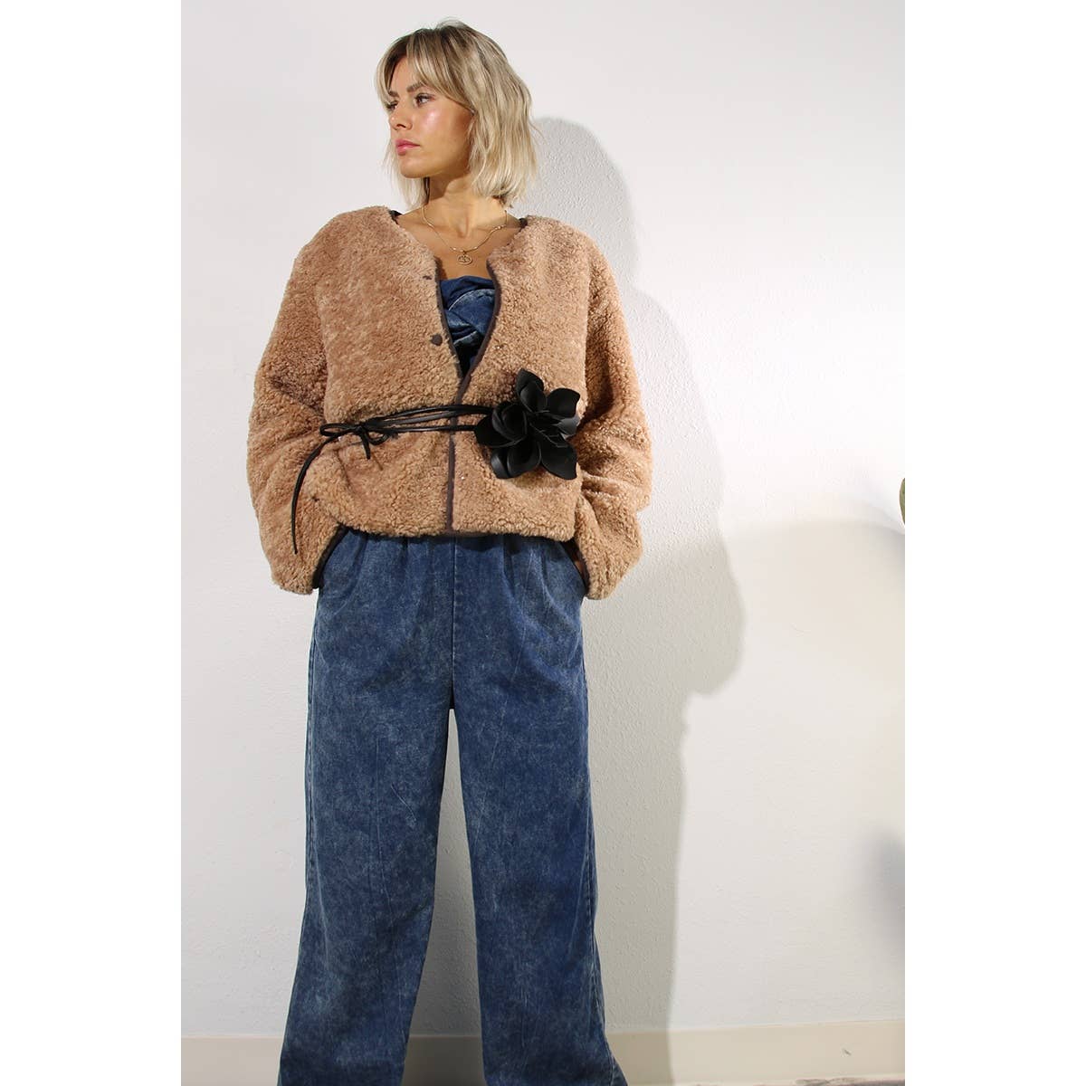 THE Rose Faux Leather Flower Corsage Belt- Only a few left!