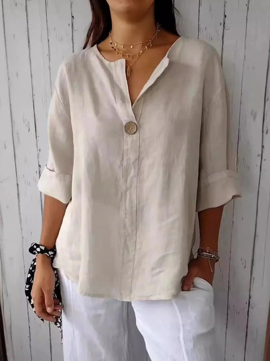Celestial Chic Linen Blouse