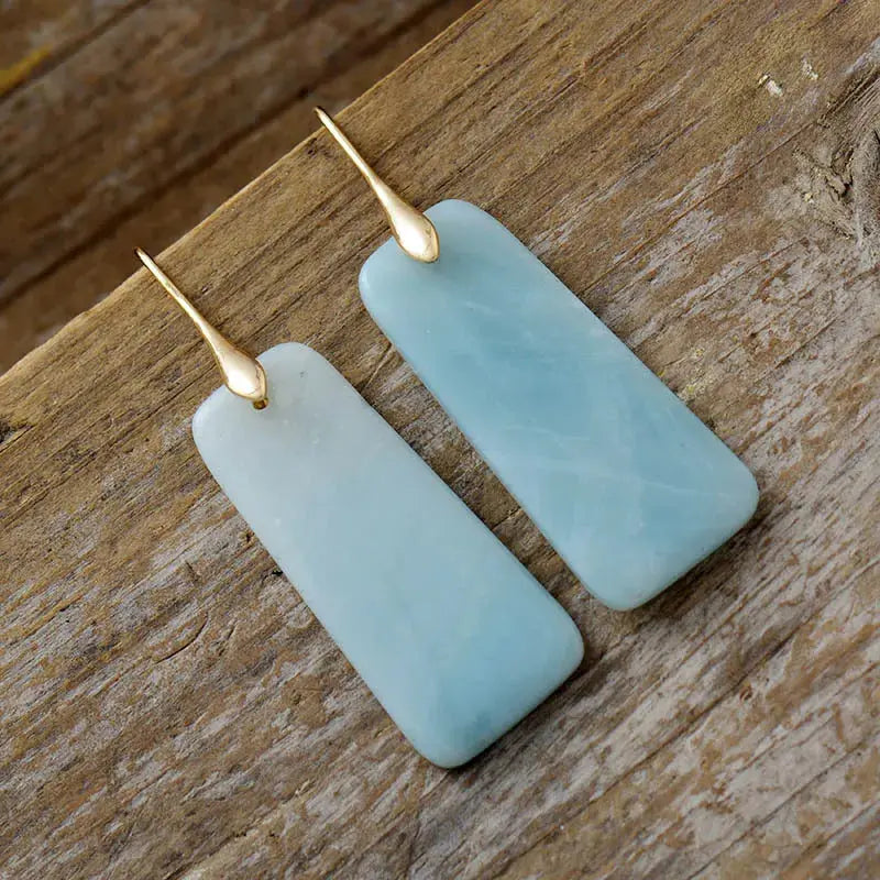 Natural Amazonite Drop Earrings