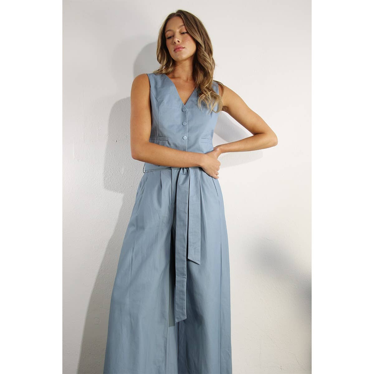 The Parker Cotton Vest and Pants Set