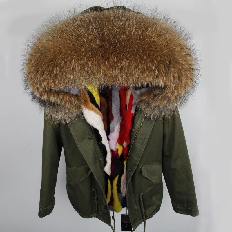 Loose short fur coat