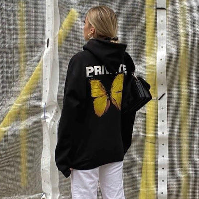 New Butterfly Pattern Hooded Sweater For Men And Women See size chart under “more details”