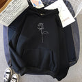 Candy Black Rose Print Sport Hoodie See size chart under “more details”