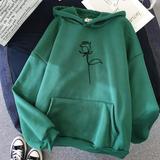 Candy Black Rose Print Sport Hoodie See size chart under “more details”