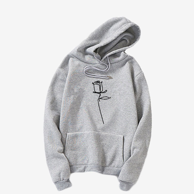 Candy Black Rose Print Sport Hoodie See size chart under “more details”