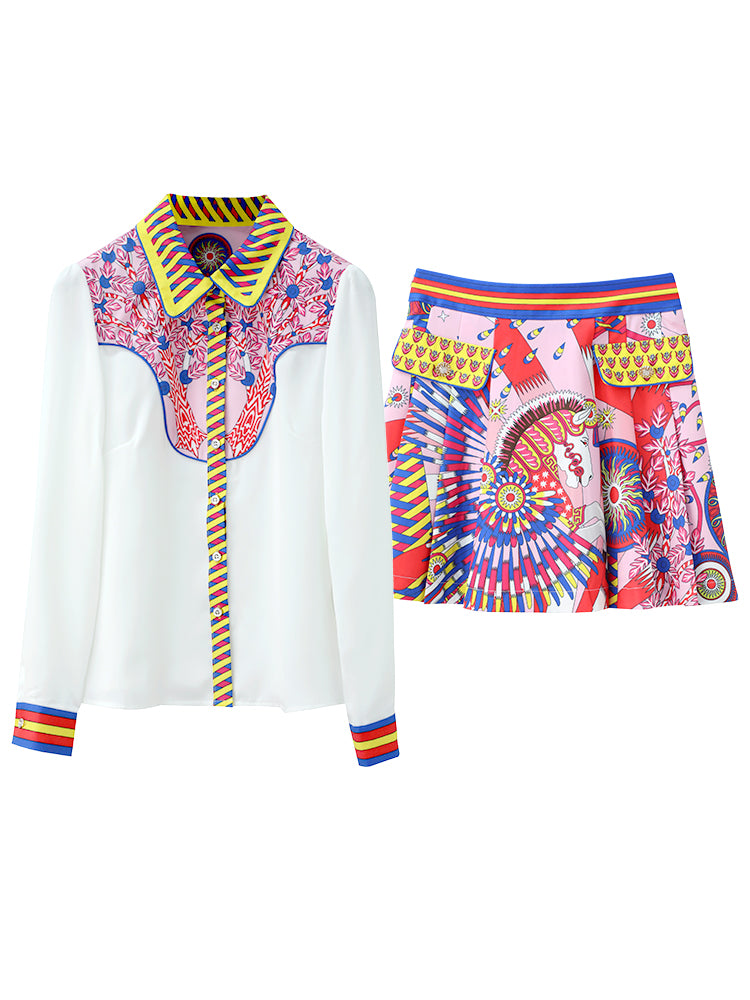 Small And Tall Suit Foreign Style Spring Dress Women's New Shirt Short Skirt Fried Street Suit Skirt Two Piece Set See size chart under “more details”