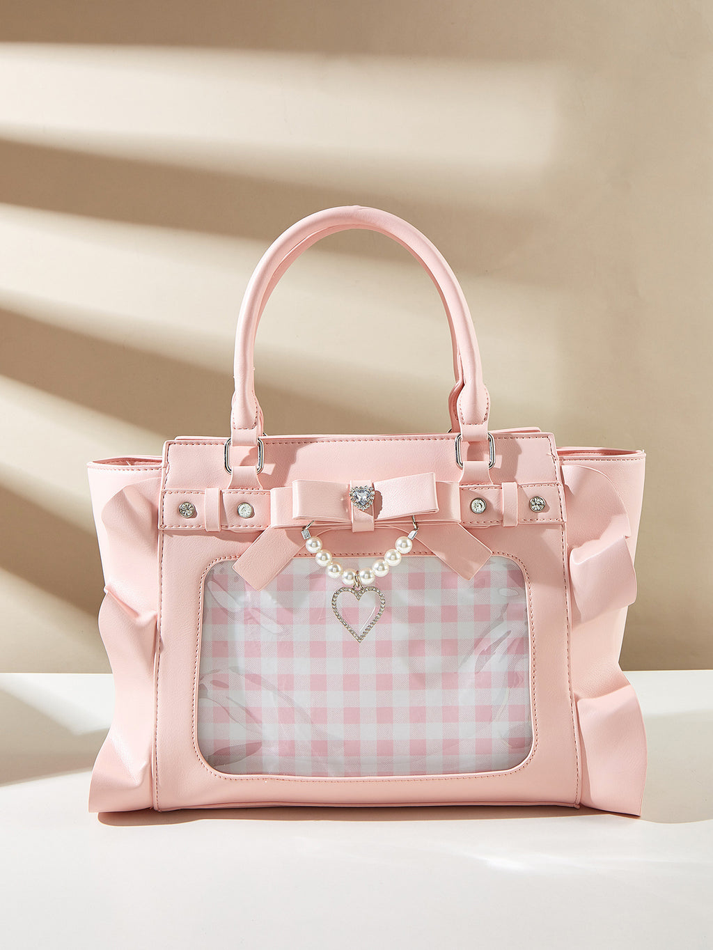 Love Handbag Lace Pearl Women's Messenger Bag See size chart under “more details”
