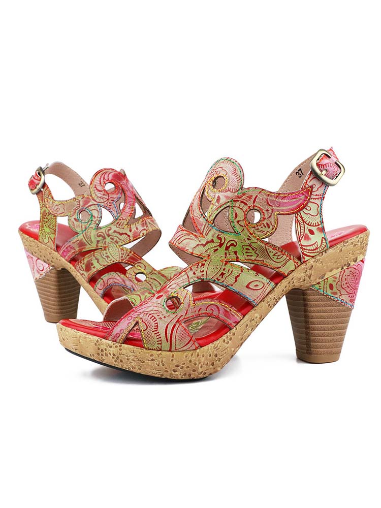 Starlit Hand Painted Leather Sandals For Bold Confidence