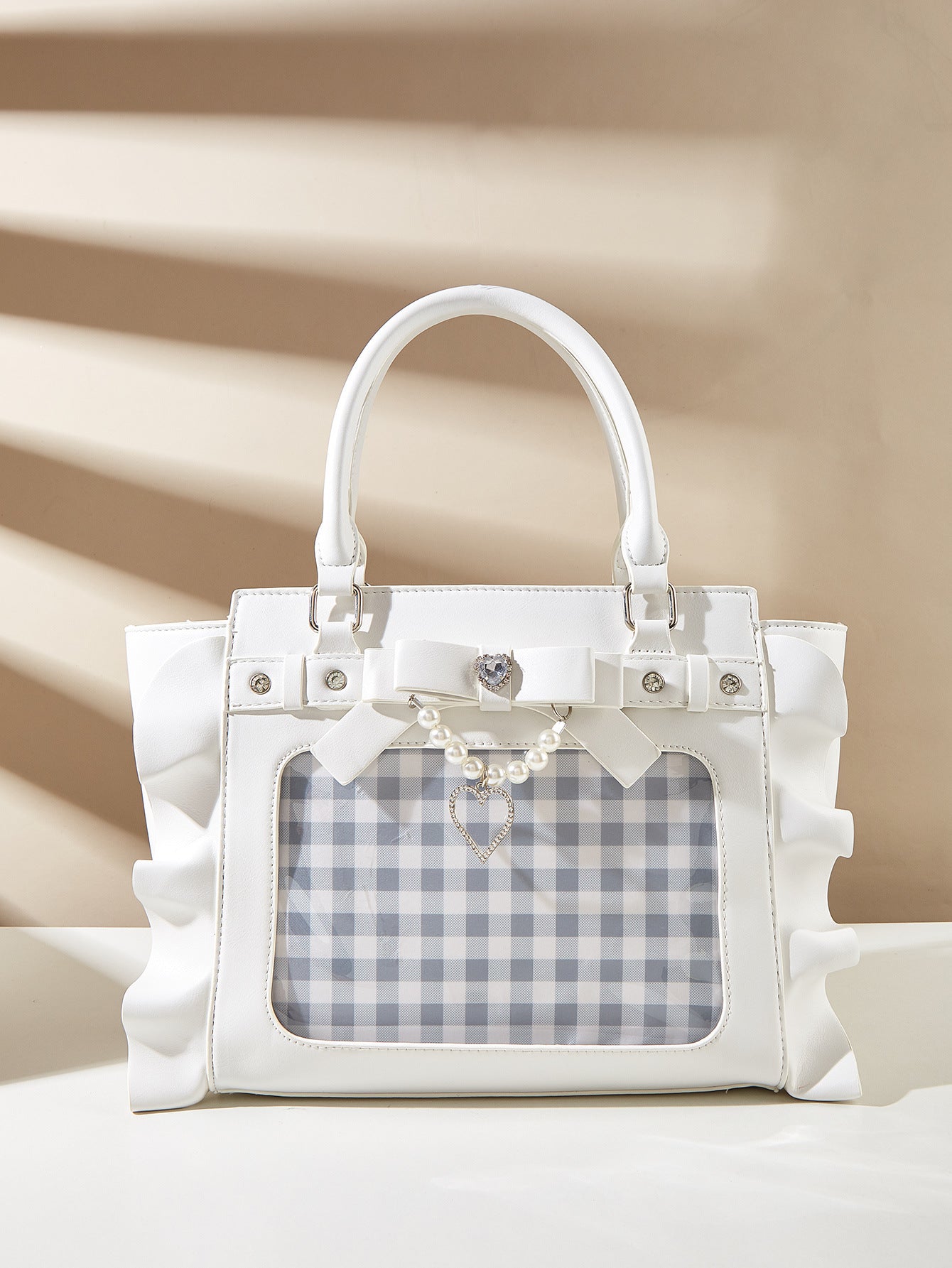 Love Handbag Lace Pearl Women's Messenger Bag See size chart under “more details”