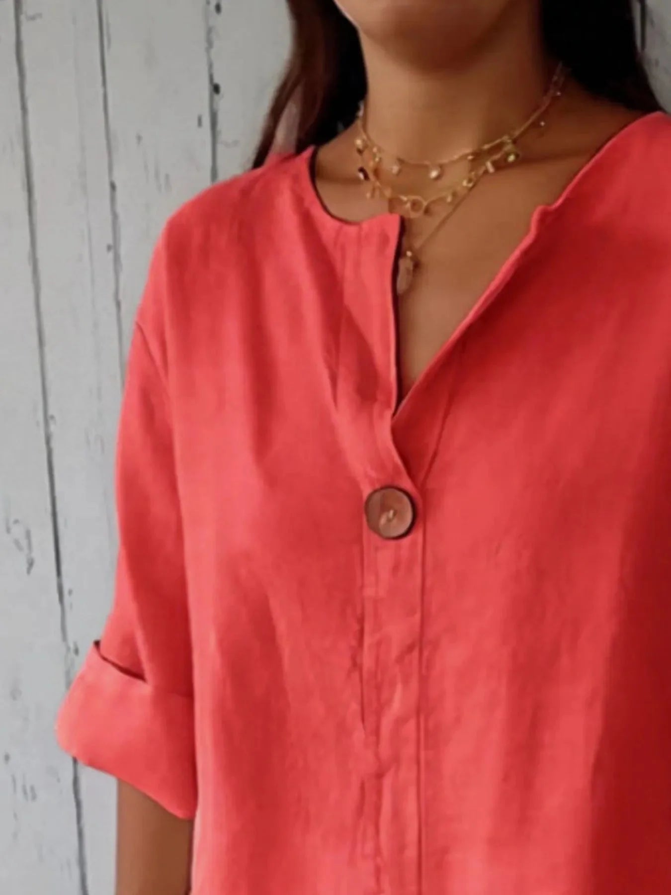 Celestial Chic Linen Blouse