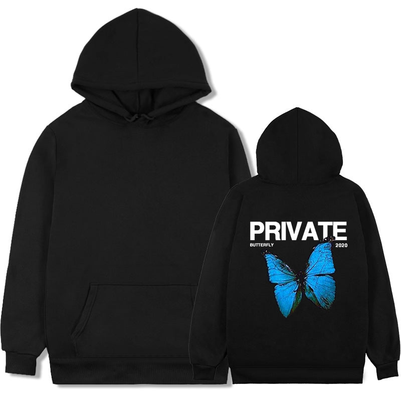 New Butterfly Pattern Hooded Sweater For Men And Women See size chart under “more details”