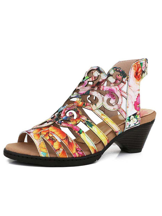 Stellar Confidence Elyse Genuine Leather Chic Sandals