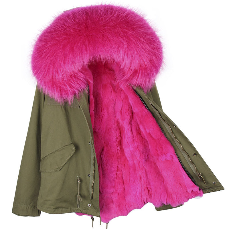 Loose short fur coat