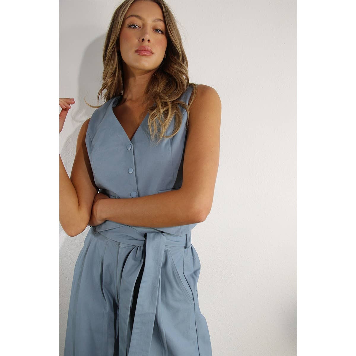The Parker Cotton Vest and Pants Set