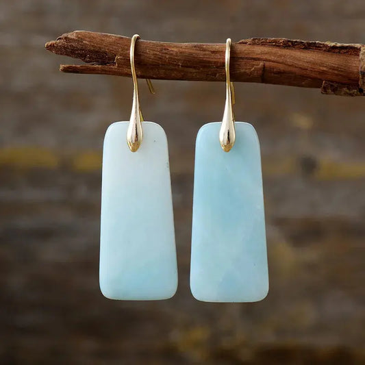 Natural Amazonite Drop Earrings