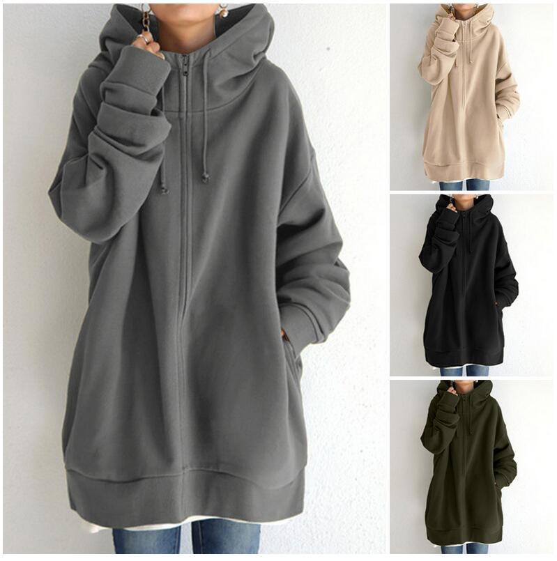 Women's Fuzzy Hoodies Long Sport Pullover Hoodie Full-Zip Hoodie Sweatshirt See size chart under “more details”