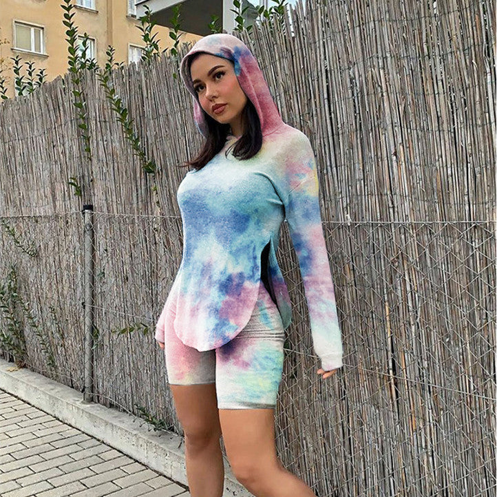 Women's Casual Fashion Hoodie Sports Two Piece Set