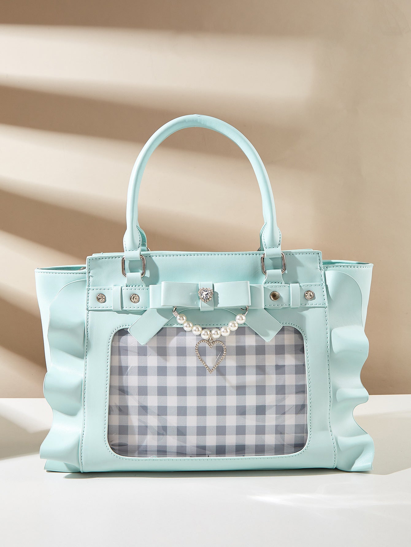Love Handbag Lace Pearl Women's Messenger Bag See size chart under “more details”