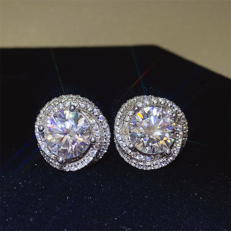 YourBrand 6 Carat Moissanite Earrings – Stunning Brilliance in 925 Sterling Silver