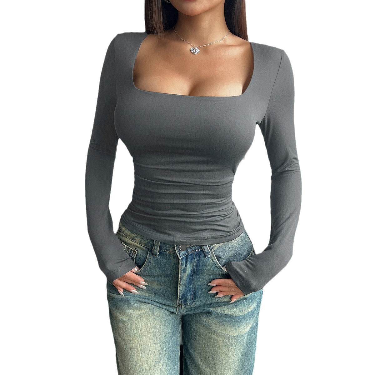Pullover Tight Casual Fashion Tops Women See size chart under “more details”