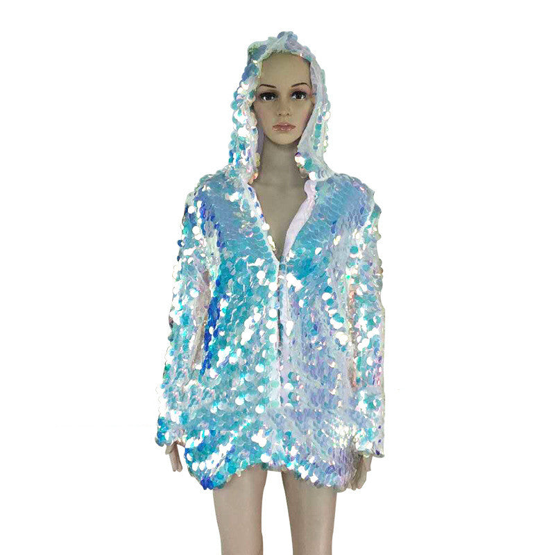 Luminous Outer Creative Jacket Sequined Jacket With Light See size chart under “more details”