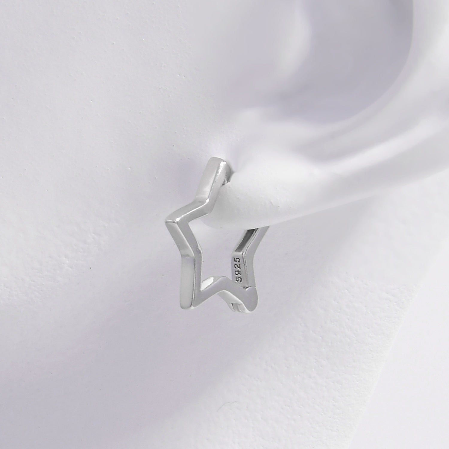 SilverLuxe 925 Sterling Silver Star Earrings – Stylish and Durable Design
