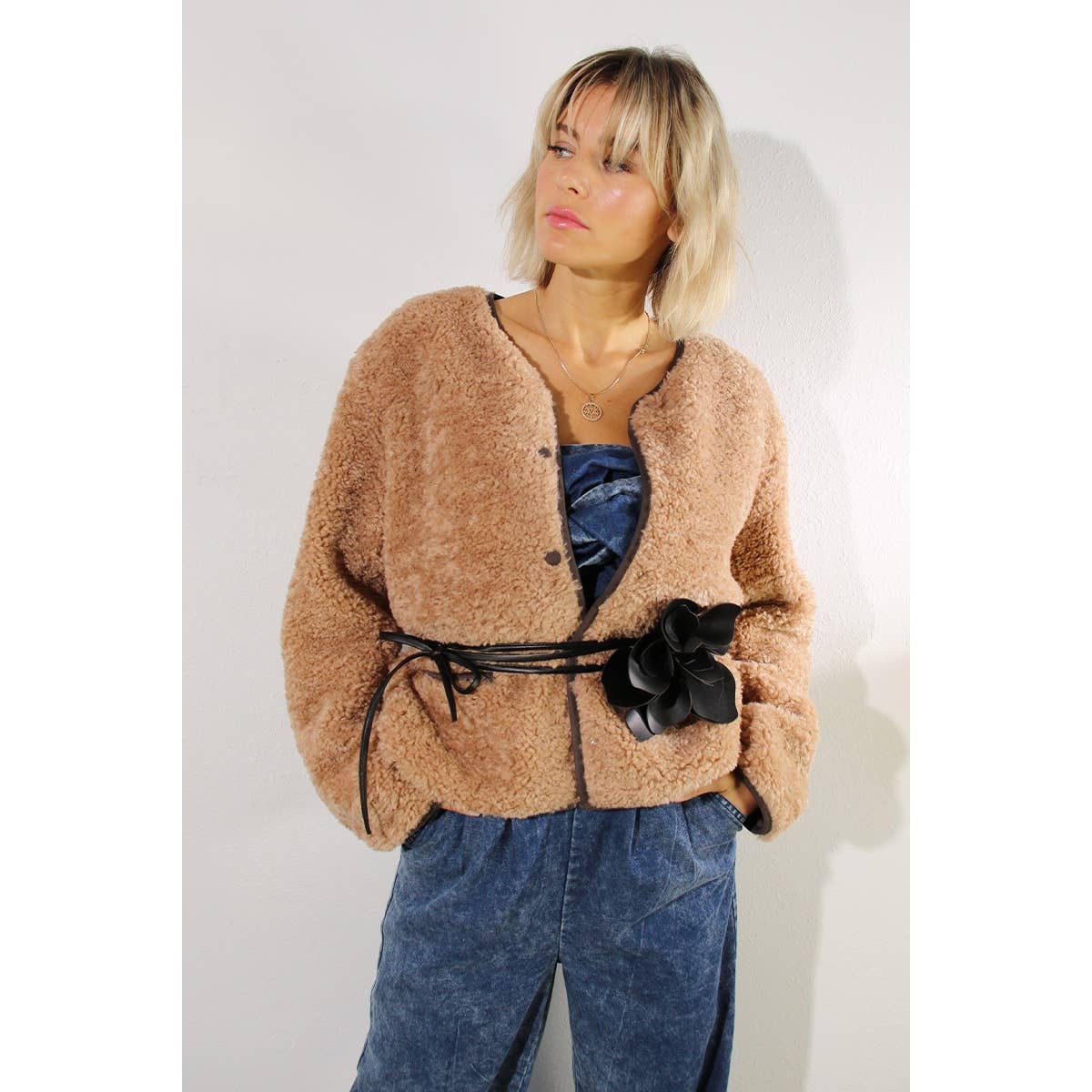 THE Rose Faux Leather Flower Corsage Belt- Only a few left!