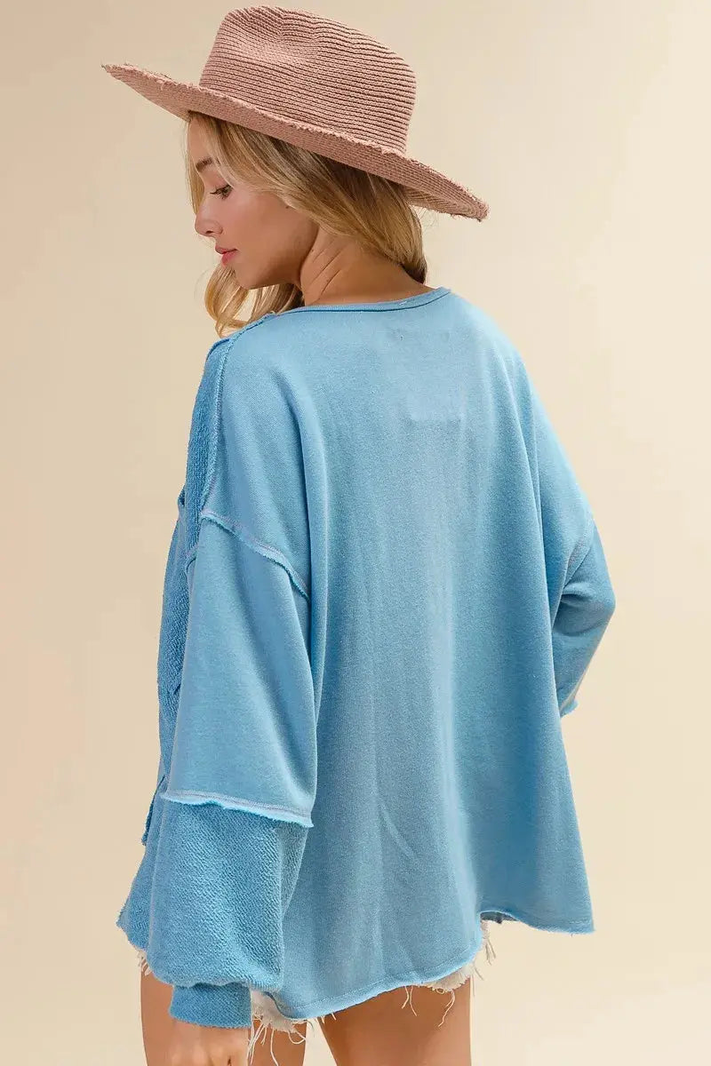 BiBi Pocket Front Oversized Womens Sweatshirt