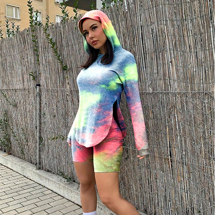 Women's Casual Fashion Hoodie Sports Two Piece Set