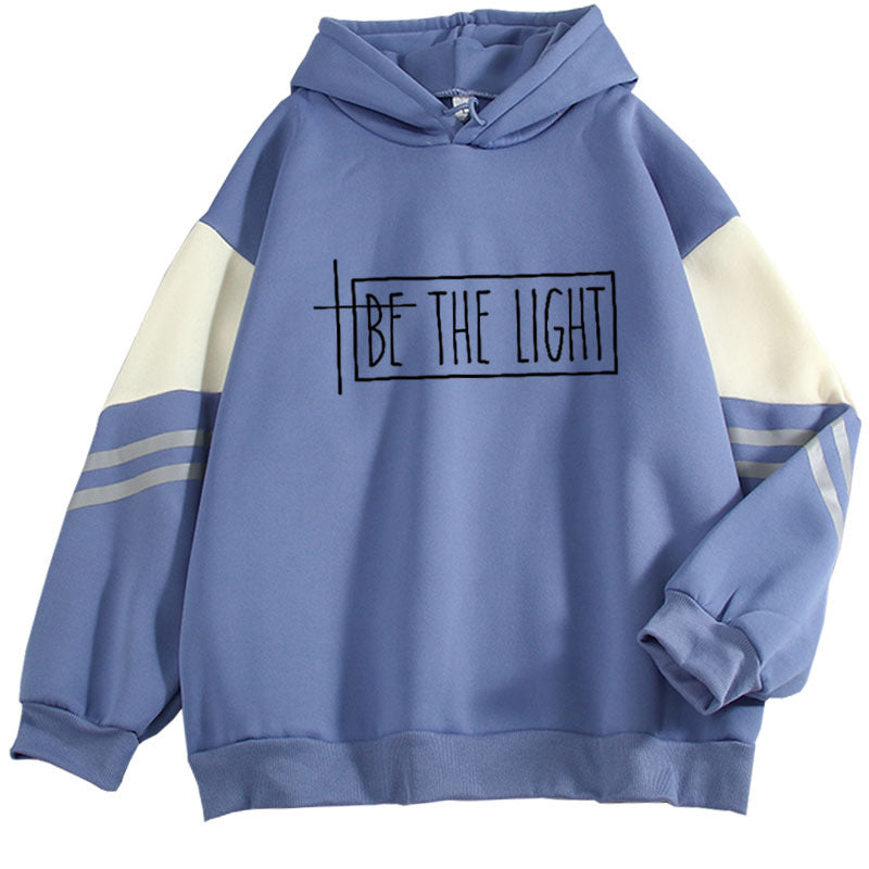 Women's Long-sleeved Casual Plus Size Loose Top Trendy Hit Color Hoodie See size chart under “more details”
