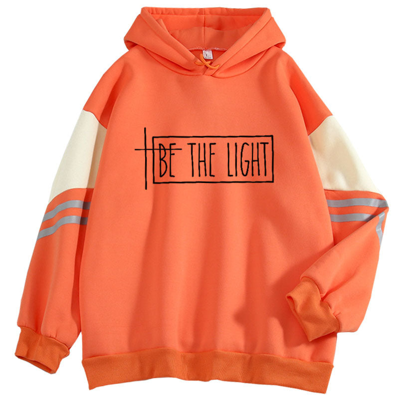 Women's Long-sleeved Casual Plus Size Loose Top Trendy Hit Color Hoodie See size chart under “more details”
