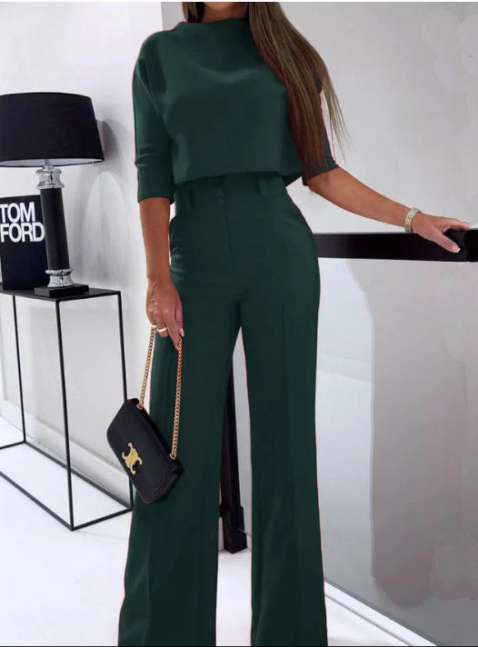 Cute Style Fresh Sweet Women's Clothing Nine-quarter Sleeve Fashion Casual Set See size chart under “more details”
