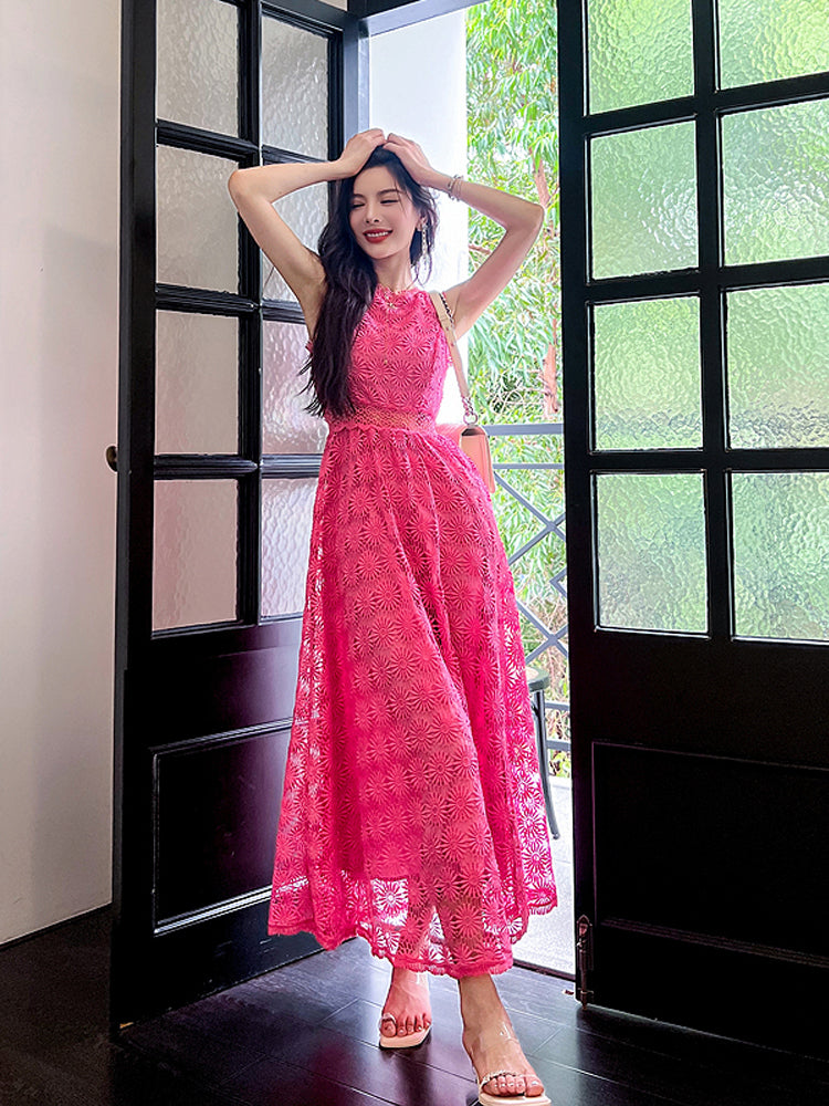 Unique French Tea Break Long Hollow Out Skirt See size chart under “more details”